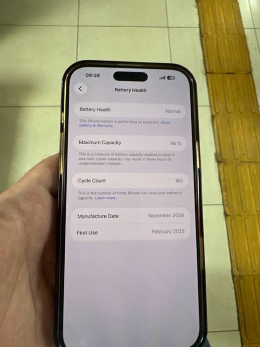 Iphone 16 pro max 256 емкост батария 98%