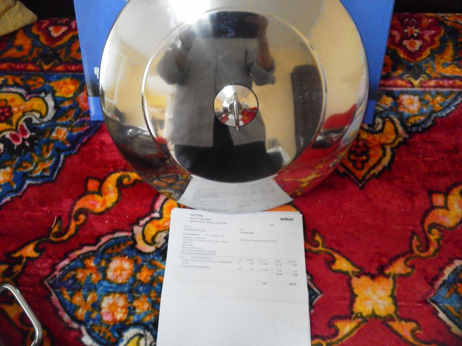 Cratita cu fund dublu capac Inox-15,5L