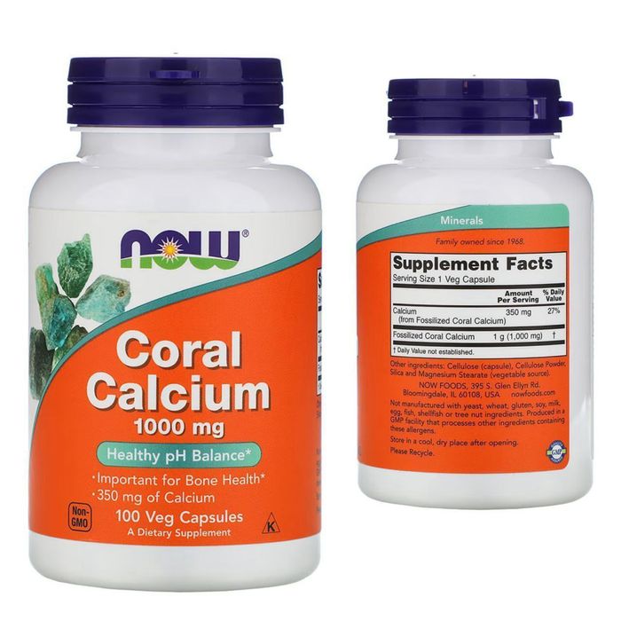 Coral Calcium от NOW 1000 мг 100табл из Америки
