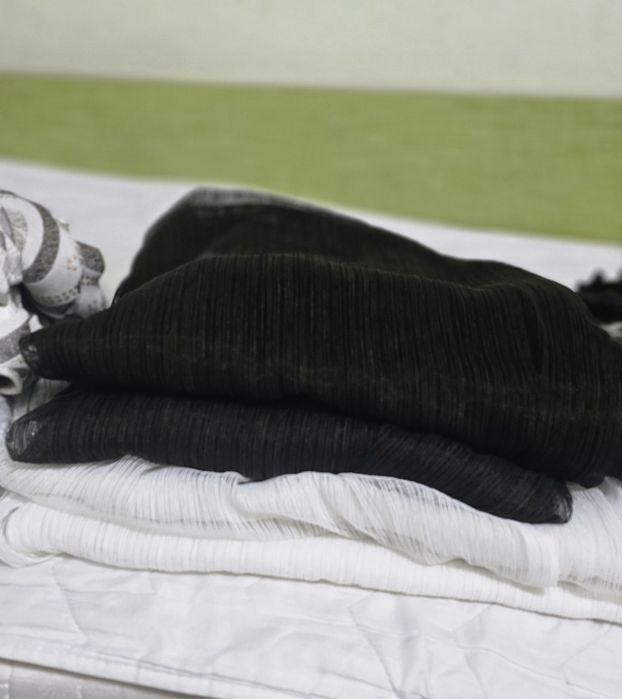 Шторы с тюлем, цвет бежевый