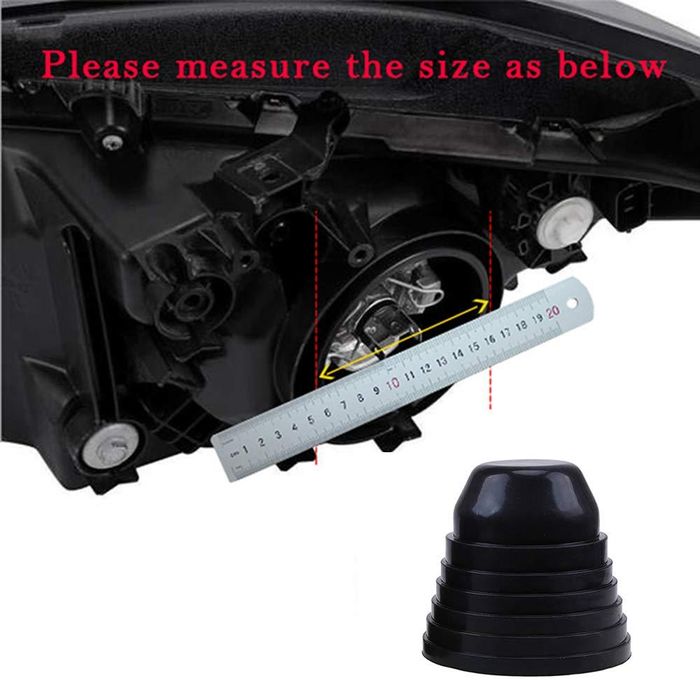 гумена предпазна капачка за фар универсална от 50мм до 80мм 1брой ...