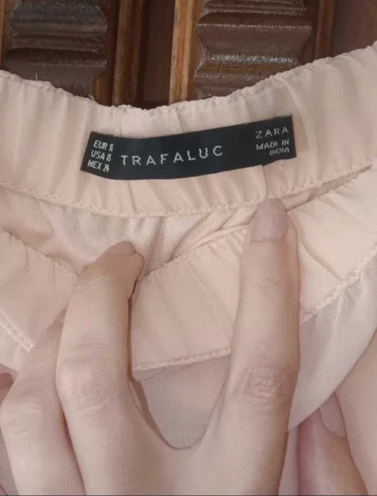 Zara blush strapless maxi dress