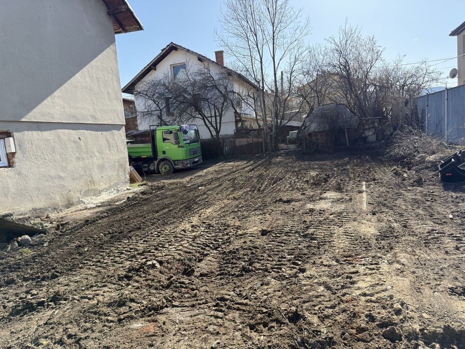 Мини багер и самосвал услуги