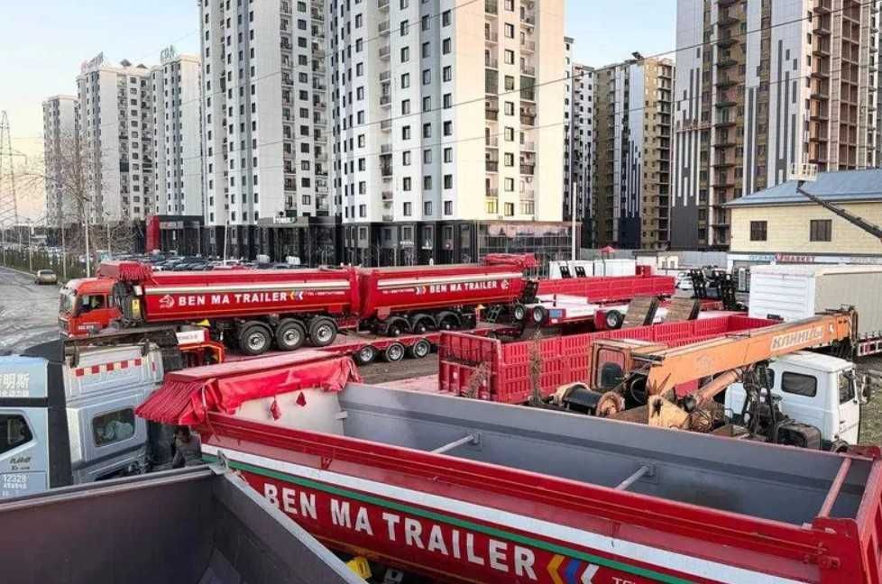 Катта юк учун кучли самосвал полуприцепи