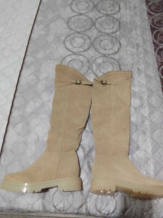 Дамски ботуши естествен велур