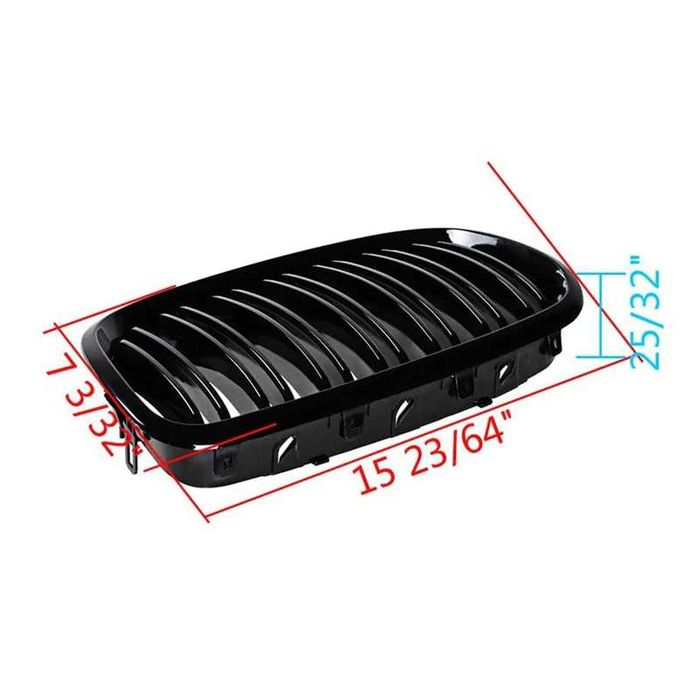 Negru Lucios Grile Nari Duble M Look BMW X5 X6 E70 E71 Capace Oglinzi