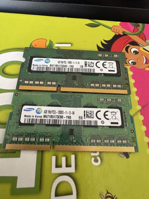Kit RAM Laptop Samsung 8GB (2x4GB) DDR3L 1600MHz PC3L-12800S