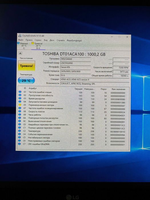 Жесткий диск TOSHIBA 1tb