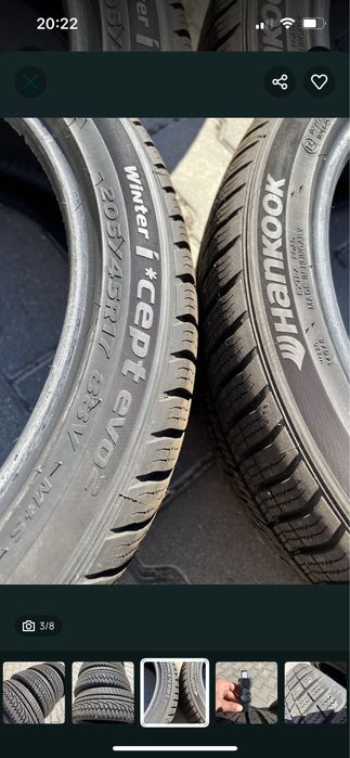 Anvelope Iarna Noi Hankook Winter I cept 205 45 17 Profil 8mm