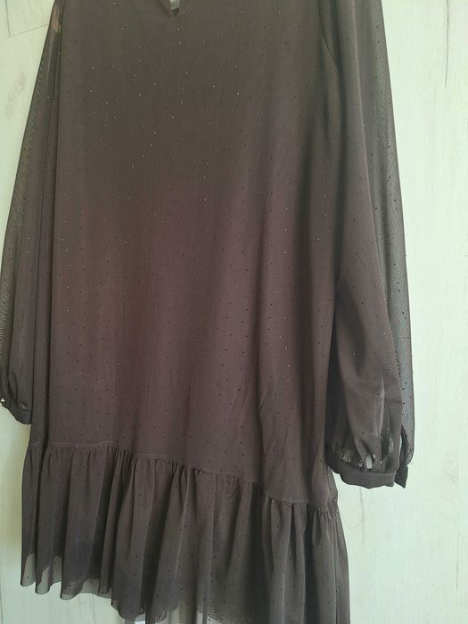 ZARA Рокля тюл с камъчета