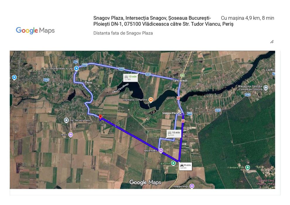 Teren intravilan construibil - 5899 mp, situat în Periș - Cocioc
