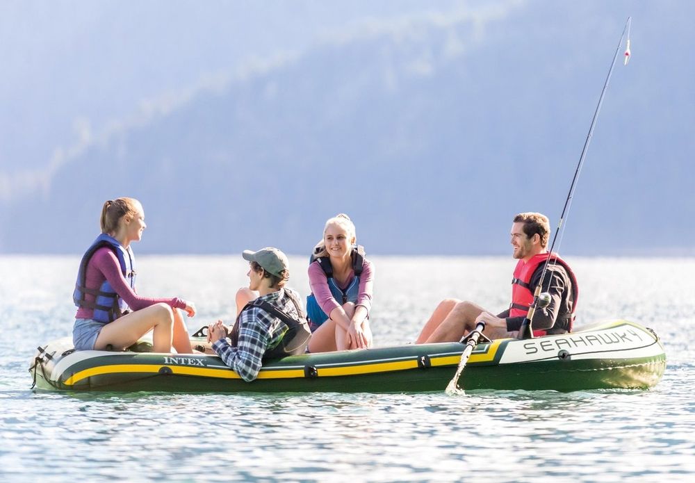 Intex seahawk 4 надуваема лодка