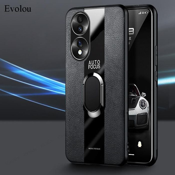 Honor 200 / 90 Lite / PORSCHE Кожен кейс гръб с магнитен пръстен