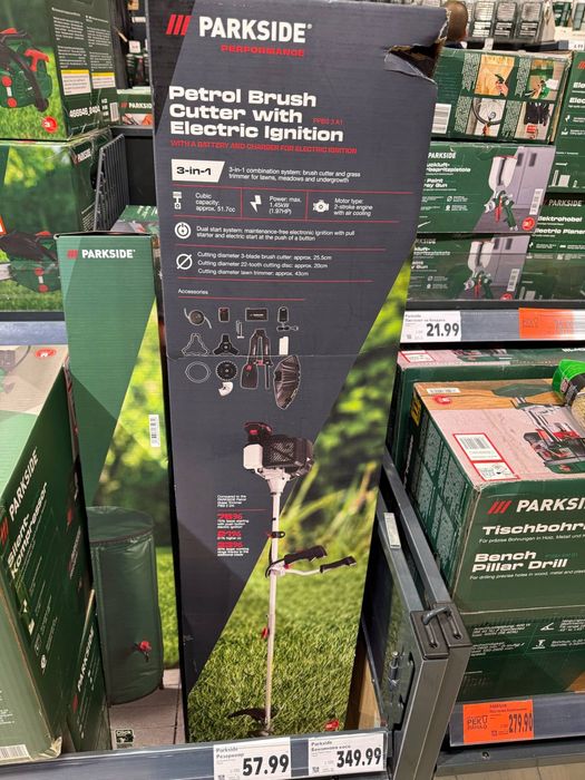 Бензинов тример с електически стартер Parkside Performance - НОВ