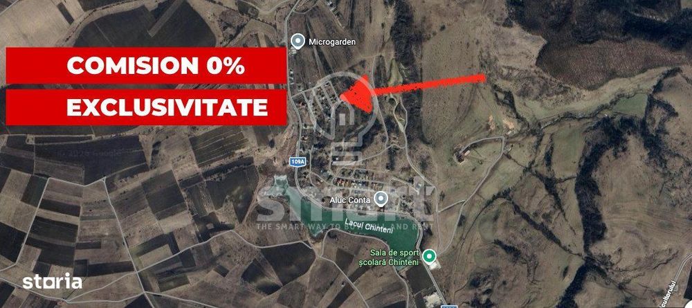 Teren pentru constructie Chinteni, zona Lacurilor front la 2 strazi