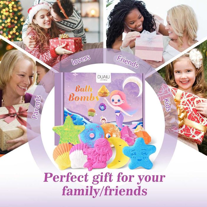 Коледен подарък: DUAIU бомбички за вана, комплект от 10 броя