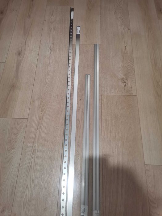 Г-образна преходна лайсна 110см*2.2см хром полиран