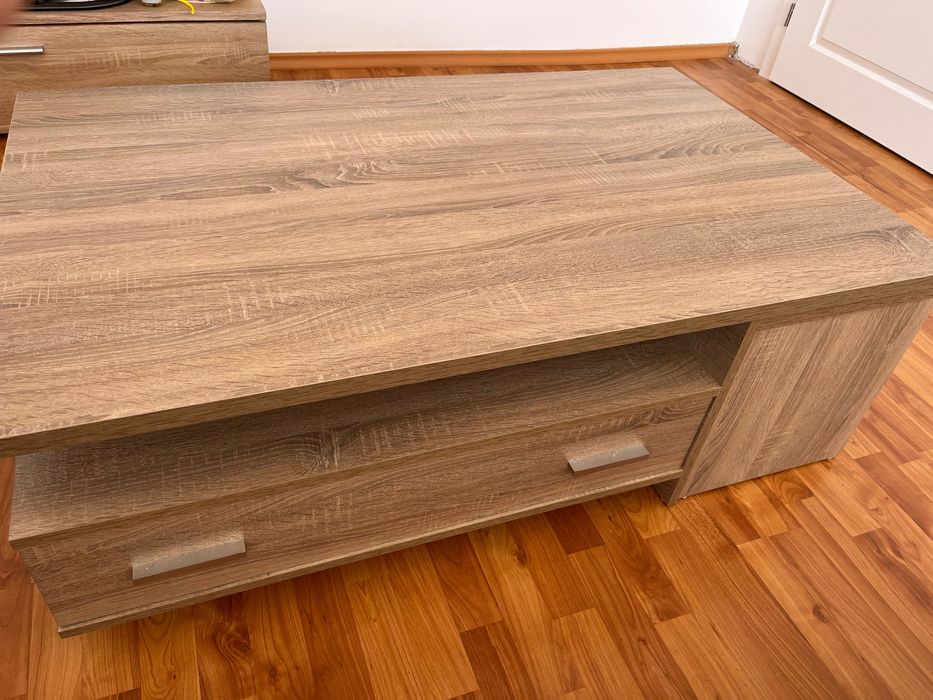 Холна маса с 2 табуретки Дъб Сонома