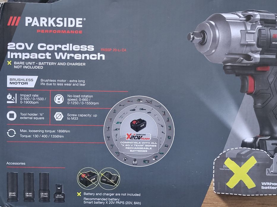 Pistol de impact Parkside Performance PASSP 20-Li C4