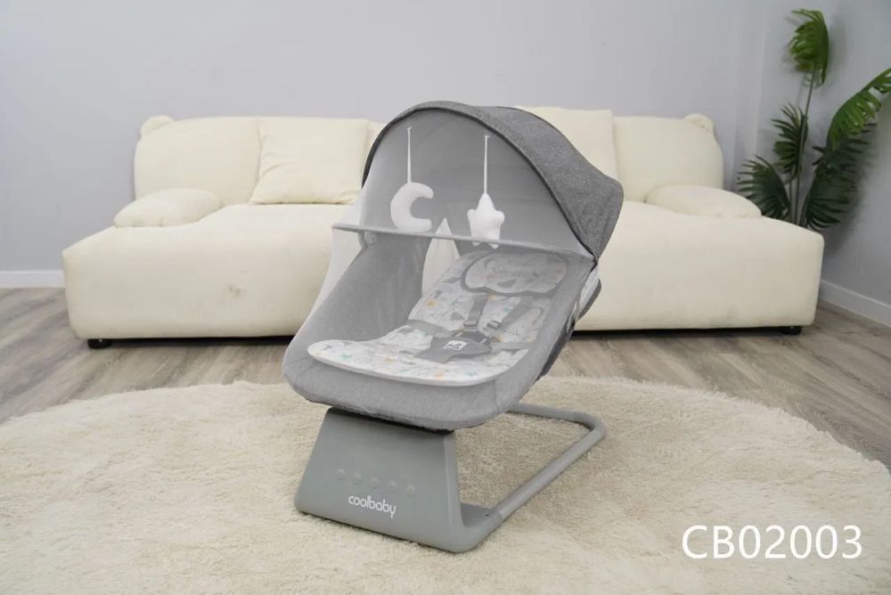 Детская люлька электронная Coolbaby, шезлонг, электрокачели