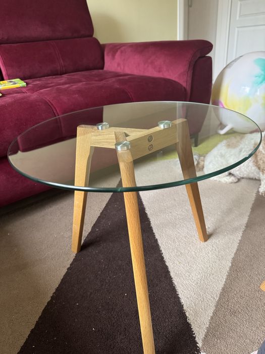 Set de 2 mese de cafea Sticlă