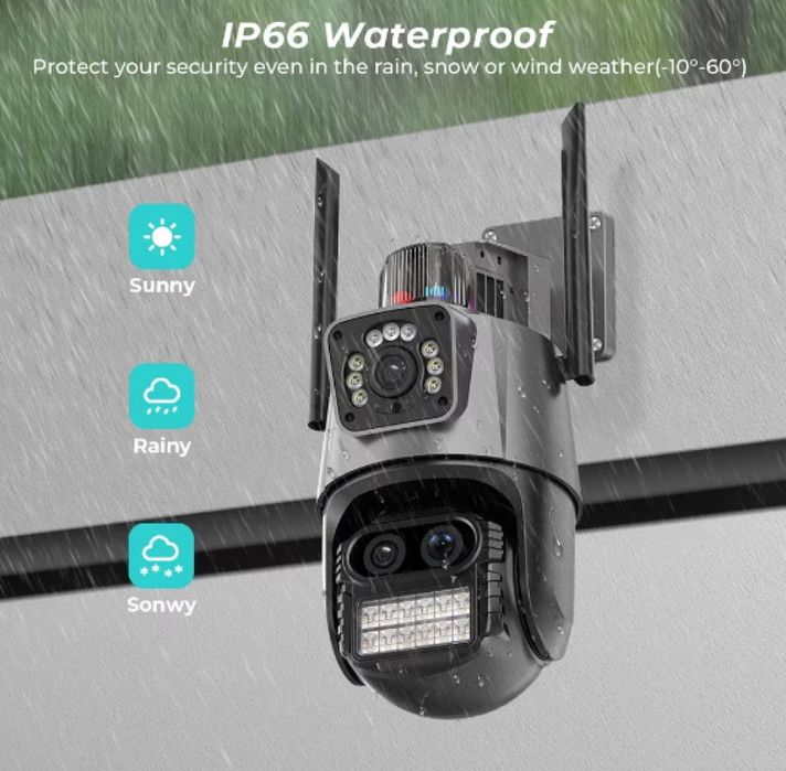 Камера за наблюдение 4K Ultra HD,8MP,датчик за движение,нощно виждане,