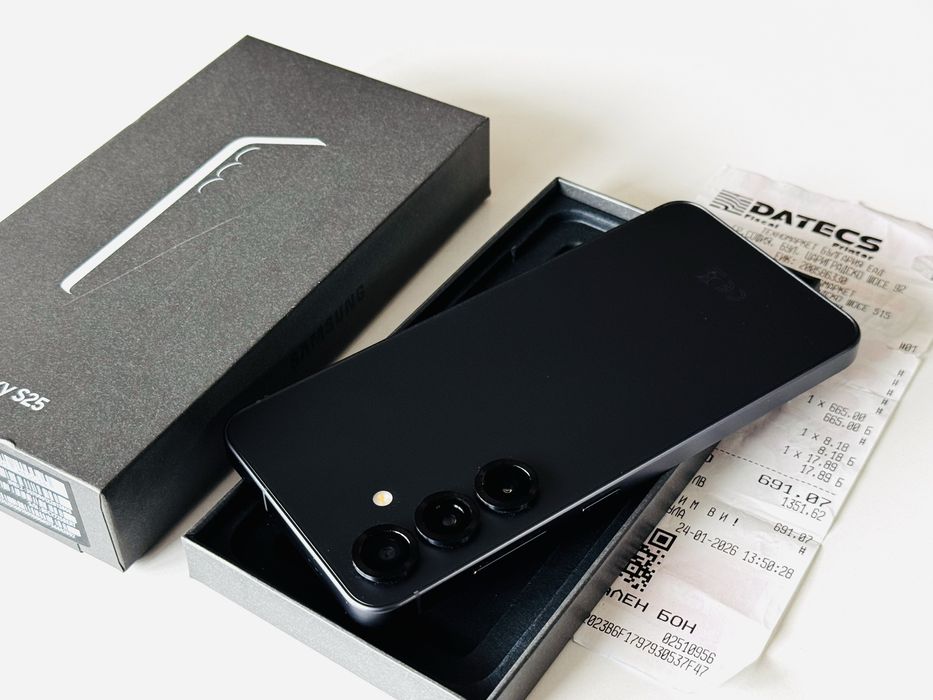 Samsung S25 128GB Black Гаранция 2 години