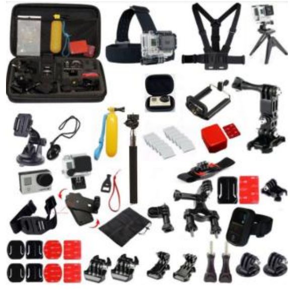 GK14 нов комплект аксесоари за екшън камери 25 части GO PRO SJCAM,EKEN