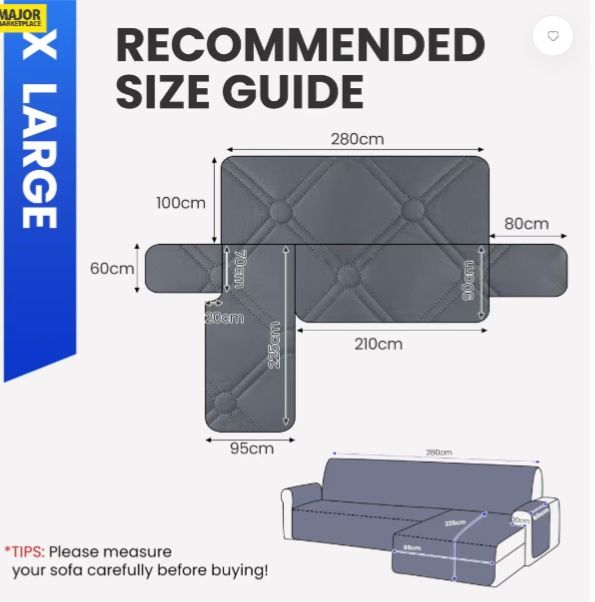 Husa canapea imlermeabila si reversibila- 280 cm