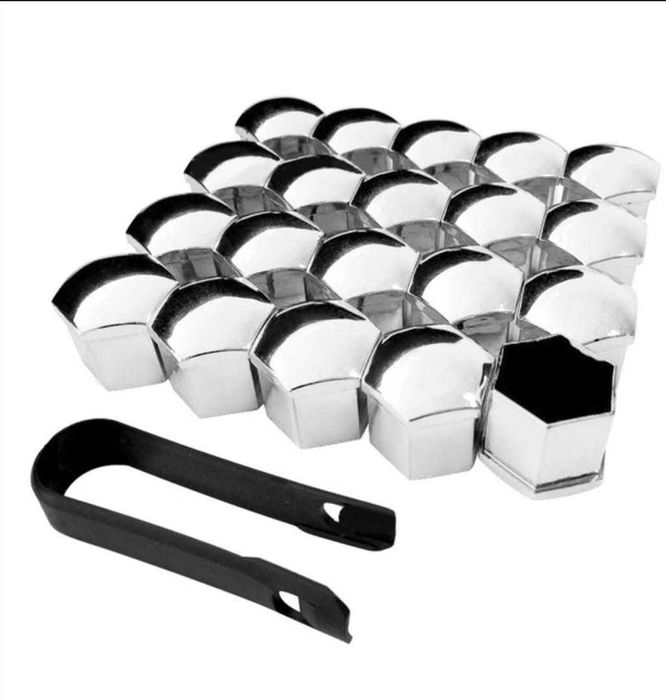 Set 20 capace ptr prezoane 19/19/21 mm negre, cromate, rosii, albastre