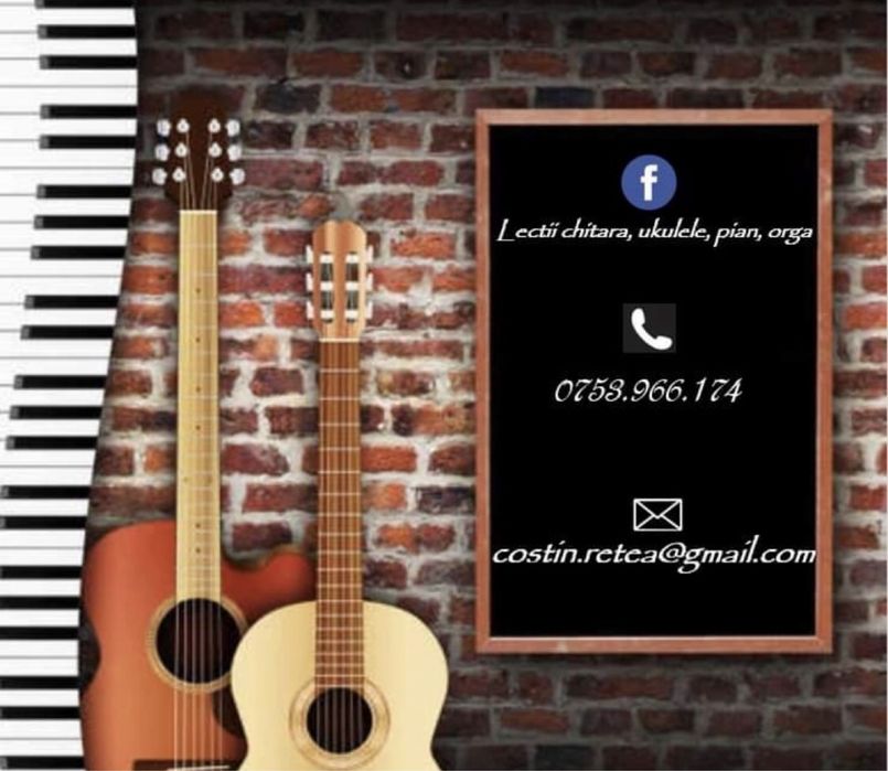 Ore/ lectii  Chitara, ukulele, pian, canto
