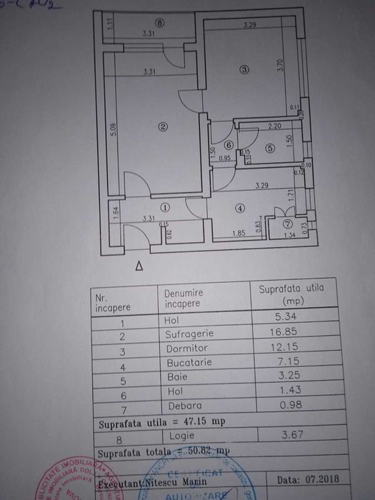 Vand apartament cu 2 camere - Rotonda-Craiova