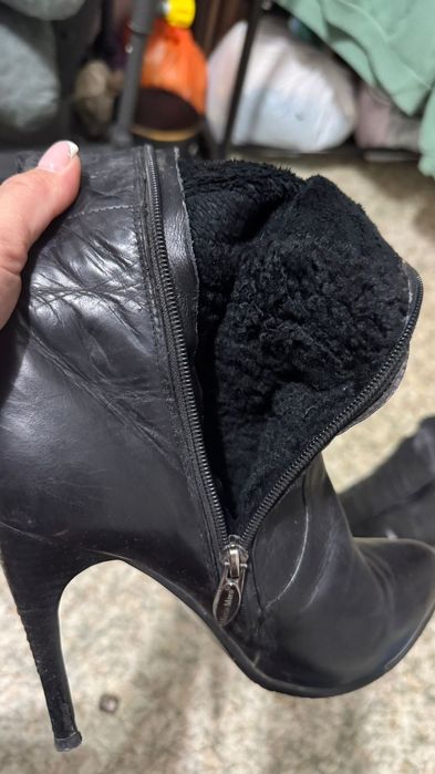 Сапоги ботфорты 37 размер кожаный