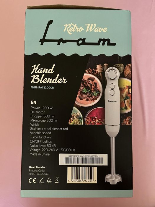 Mixer vertical Fram FHBL-RAC1200CR, 1200W, viteza variabila, Turbo