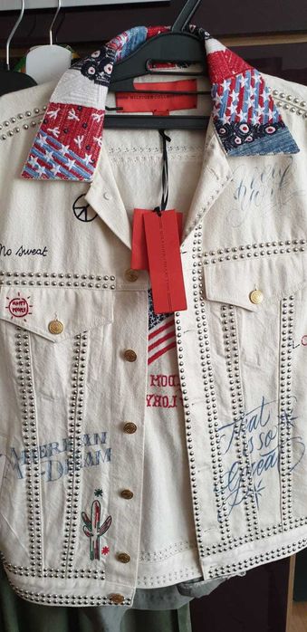 Geaca denim alba Tommy Hilfiger, nou nouta