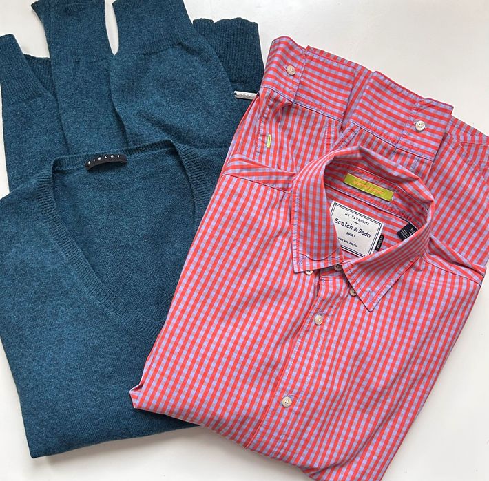 Scotch & Soda хубава памучна риза в ситно каре М размер