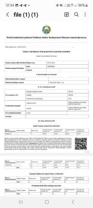 Участка сотилади 3 сот