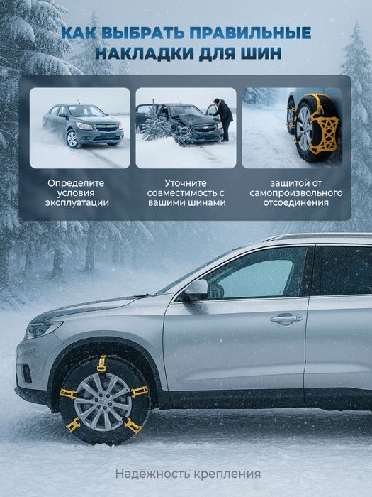 Универсальная антискользящая цепь для автошин