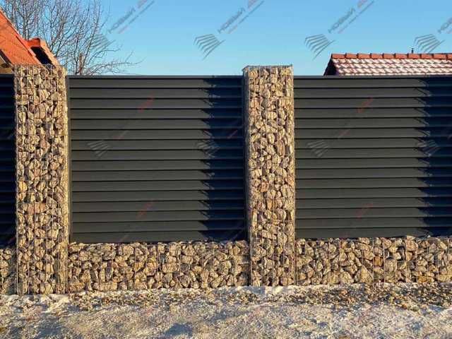 Забор жалюзи металлический