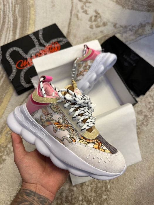 Adidasi Versace Chain Reaction Roz