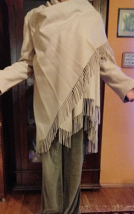 Палто/манто ZARA – бледо млечно бежово, L