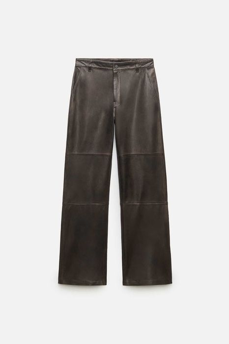 Брюки кожаные ZARA
