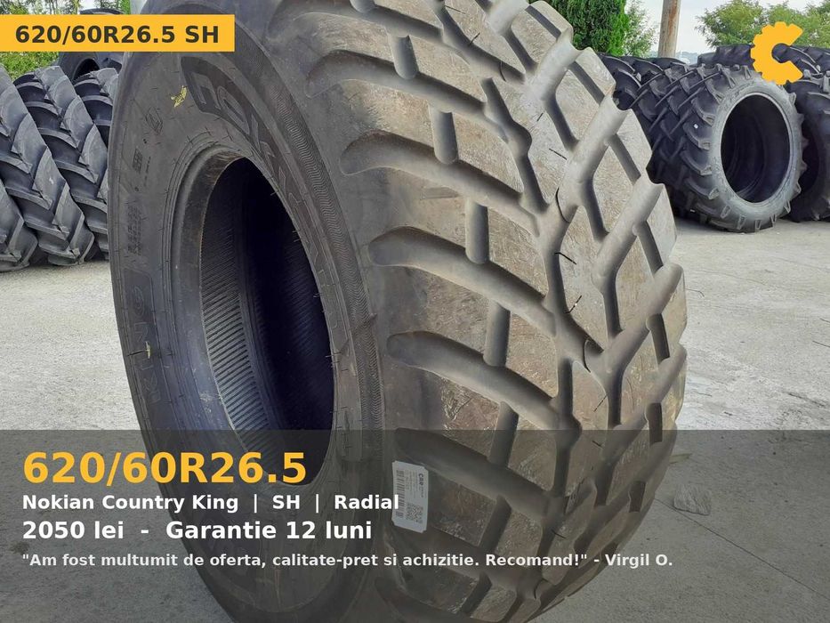 Cauciucuri 620/60R26.5 Nokian Anvelope Tractor Utilaj SH Garantie Factura