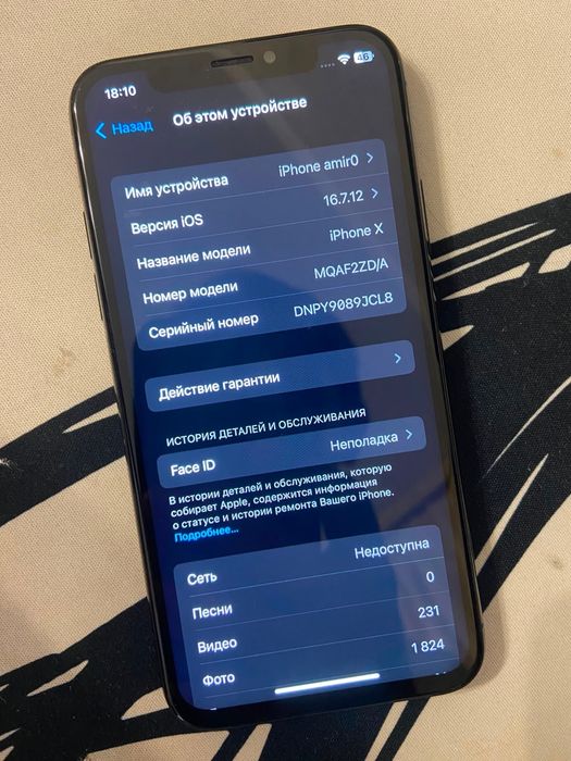 iPhone x 256gb 100%