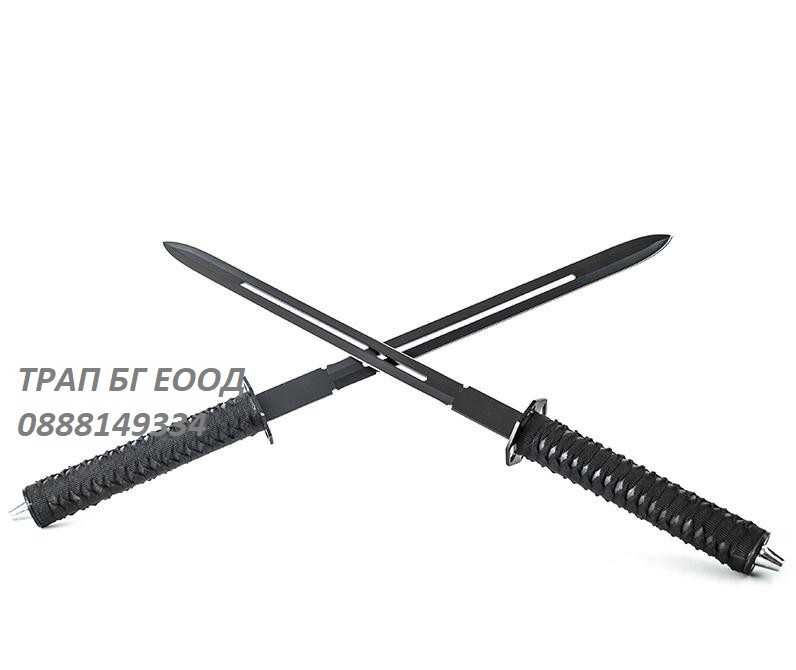 Катана Меч Остри Нинджа комплект от Два Броя с Калъф Мачете
