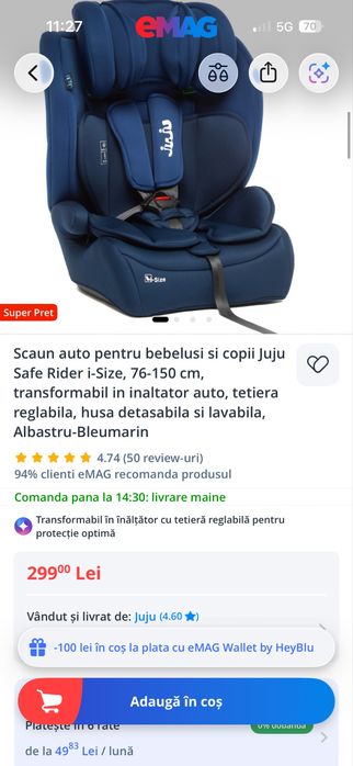 Scaun auto - stare perfecta