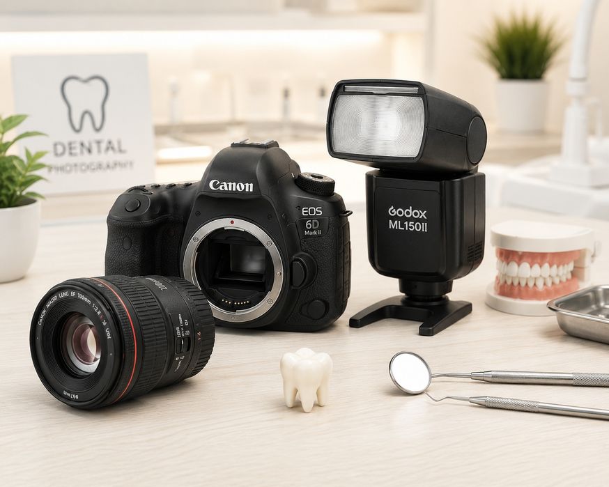 Canon 6D Mark ll+100mm Marko объектив+профессиональный спичка Godox.