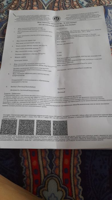 Жер сатылат 10сотык 4кв