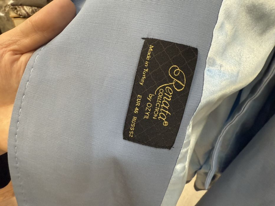 Тренч черный и голубой