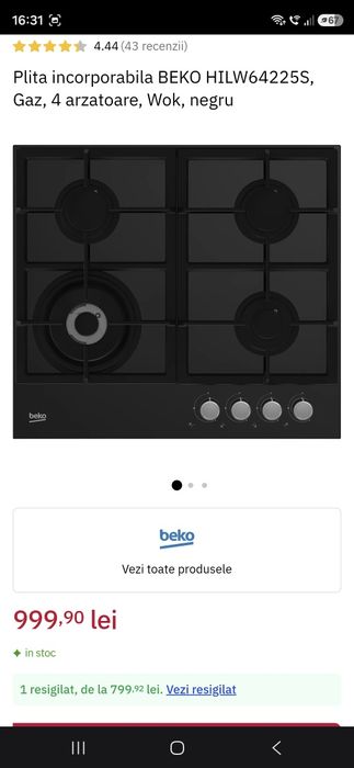 Plita Beko HILW64225S